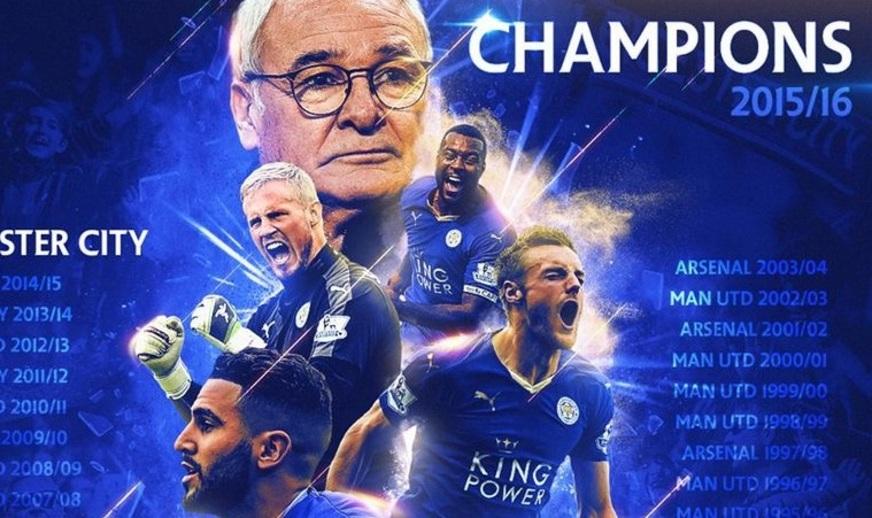 Leicester City conquista o título inglês após empate em clássico londrino