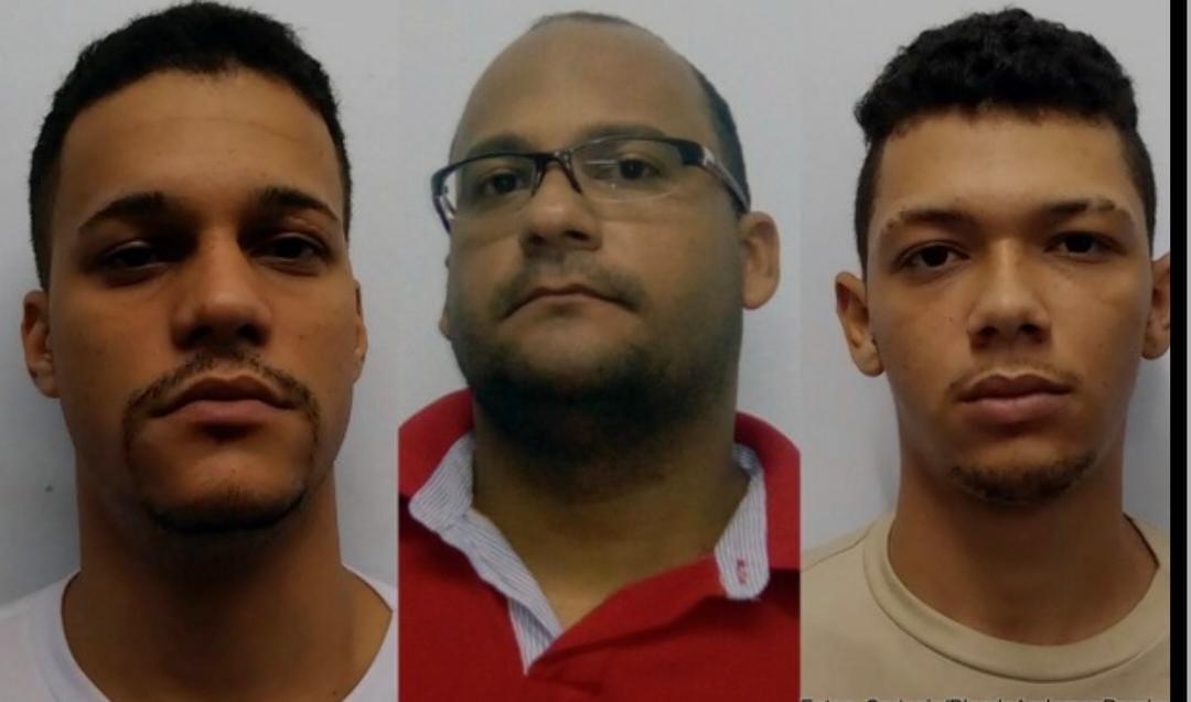 Os outros envolvidos no crime, que já tinham sido presos, incluindo o filho do empresário (Foto: Divulgação)